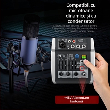 Q5 Q3 Procesor audio profesional cu efecte de reverber și canale multiple, mixer pentru studio și emisie live