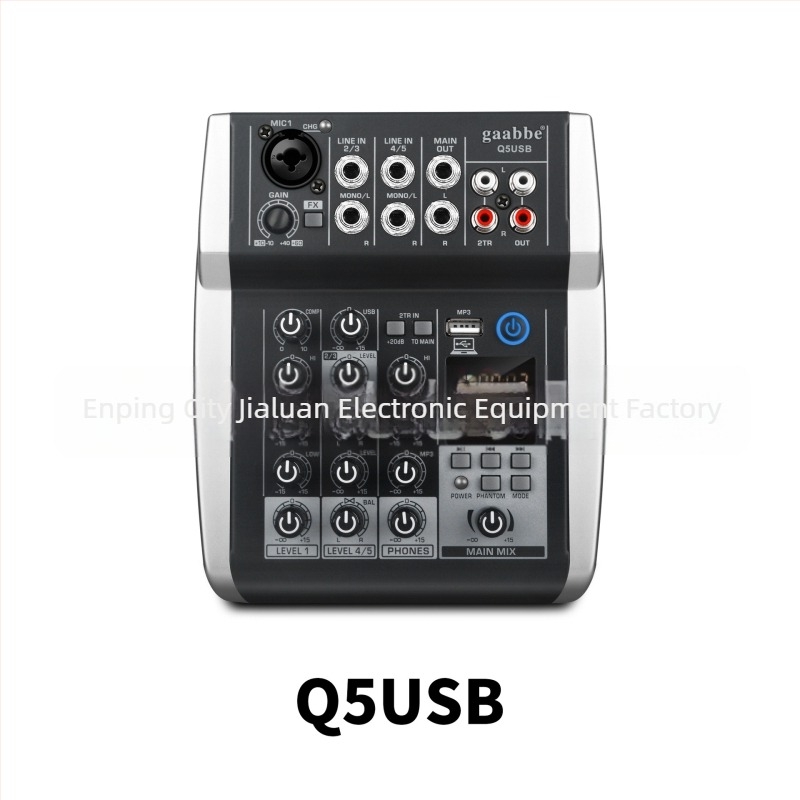 Q5 Q3 Procesor audio profesional cu efecte de reverber și canale multiple, mixer pentru studio și emisie live