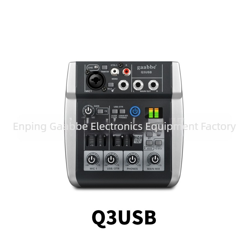 Q5 Q3 Procesor audio profesional cu efecte de reverber și canale multiple, mixer pentru studio și emisie live