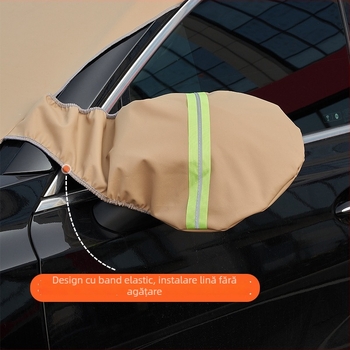 Acoperire jumătate parbriz auto, piele PU, iarnă, universală, 910 g, montaj încorporat