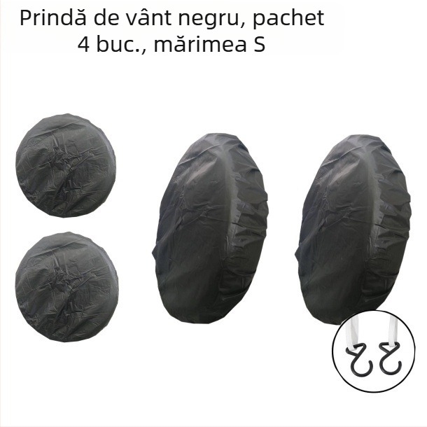 Husă pentru anvelope auto/RV camping, protecție împotriva ploilor și a soarelui, husă universală pentru roata de rezervă, Model BY-1518, Material: 190T poliester tafta