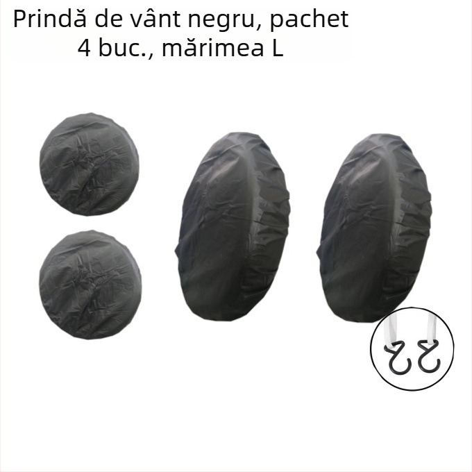 Husă pentru anvelope auto/RV camping, protecție împotriva ploilor și a soarelui, husă universală pentru roata de rezervă, Model BY-1518, Material: 190T poliester tafta