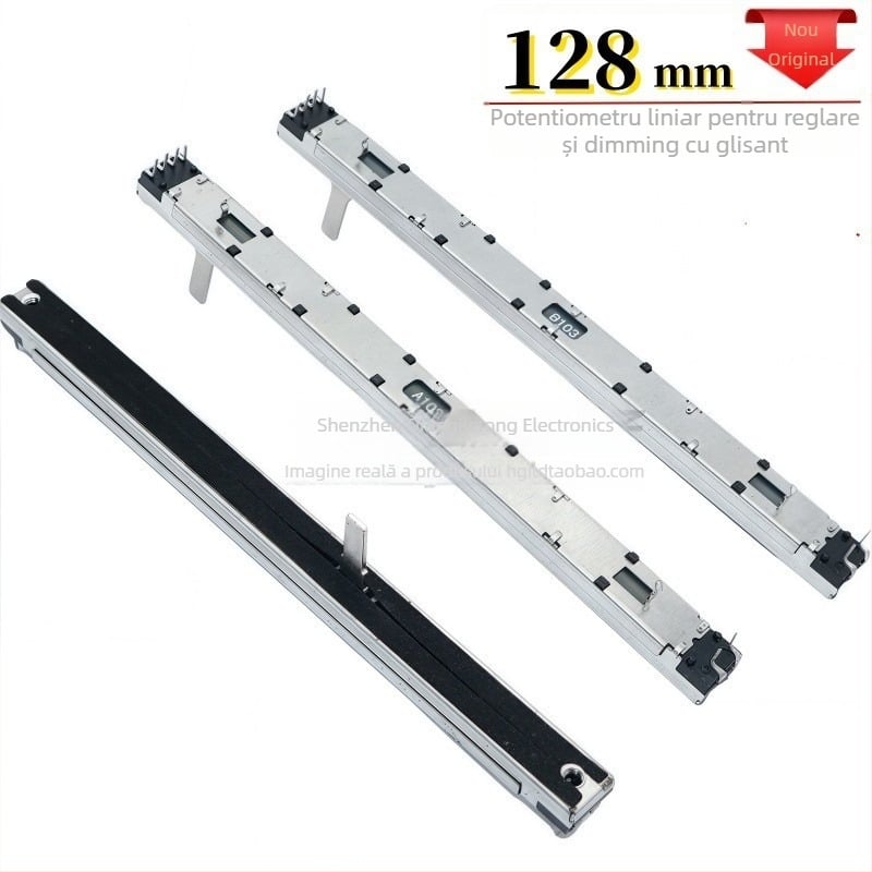 Potentiometru fader push-pull cu două canale, 10K, tip A/B, pentru mixer