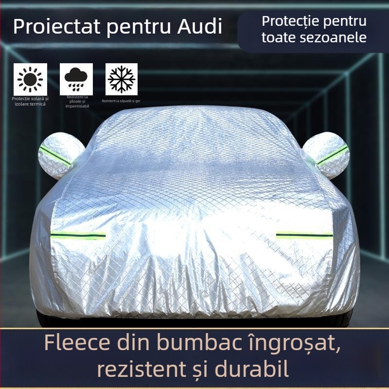 Acoperire auto din catifea de bumbac, personalizabilă la comandă, compatibilă cu diferite modele de mașini, marca Three Turtles, codul produsului ltao644401100040