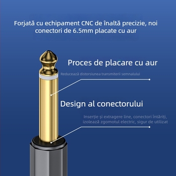 Cablu audio, placat cu aur, dublu nucleu, conductori din cupru OFC, CCC certificat, Gold Leaf D22