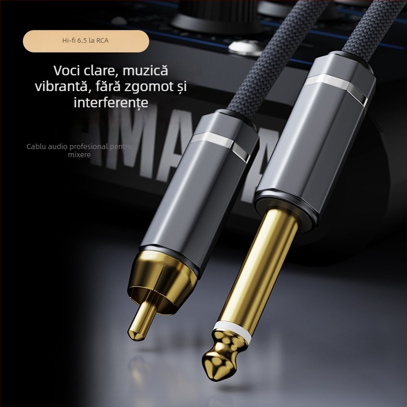 Cablu audio, placat cu aur, dublu nucleu, conductori din cupru OFC, CCC certificat, Gold Leaf D22