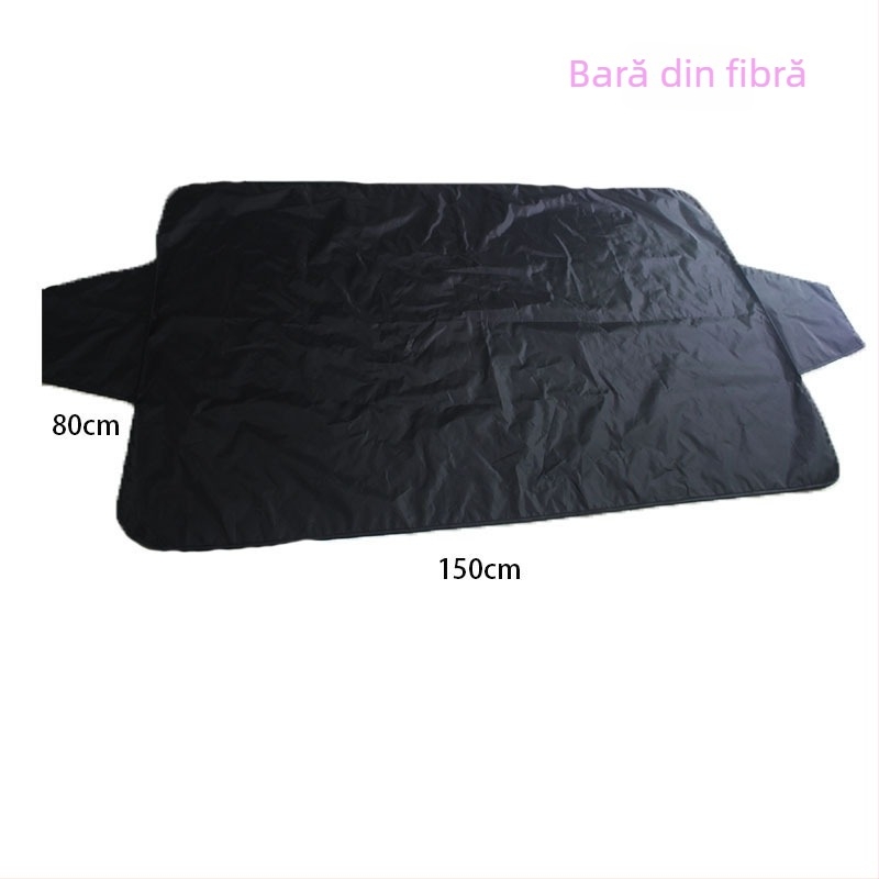 Acoperire parbriz auto — protecție împotriva degerării, zăpezii, soarelui și prafului; Mătase poliester, 200 g; Compatibil cu toate parbrizele frontale