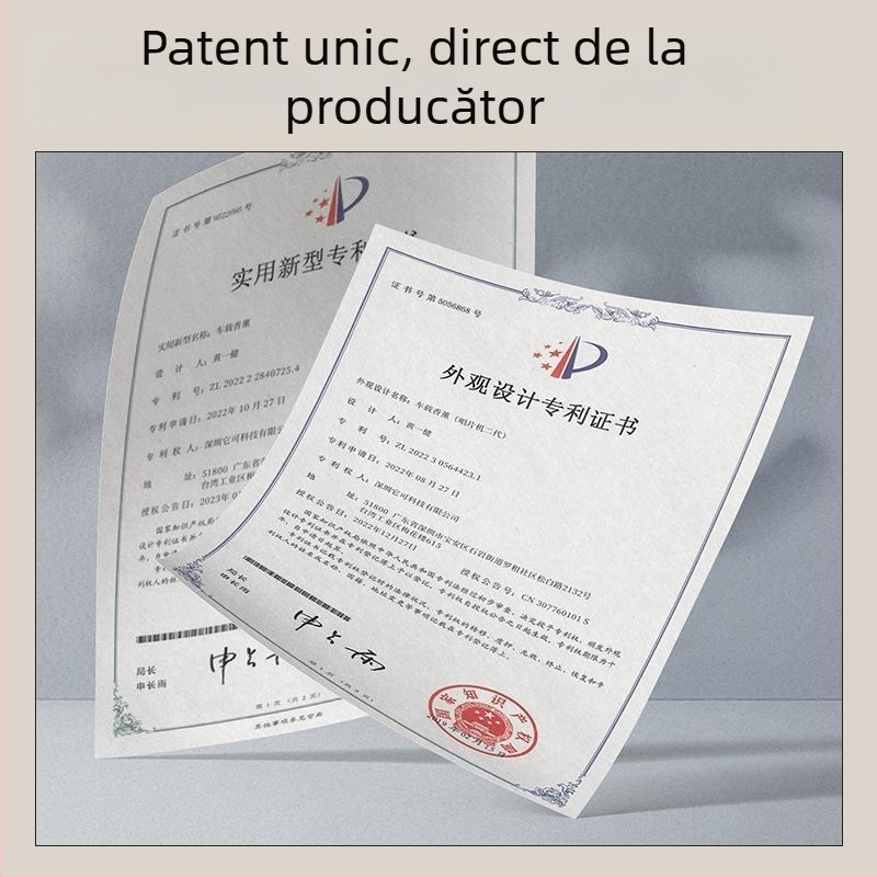 Bochi aromatizant auto pentru orificiul de aer – decor și aromă, 60 g, montaj prin clemă la orificiul de aer, note florale