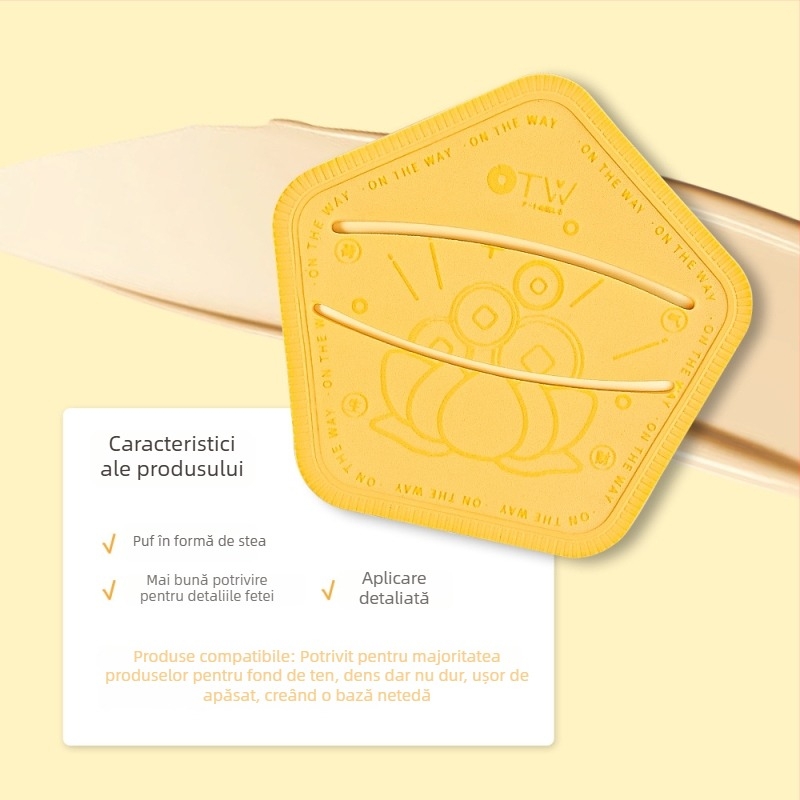 otw Puf de pudră pentru utilizare uscată și umedă – foarte moale, PU fără latex, formă picătură și neregulată, 1 pachet