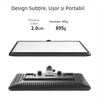 Panou LED de iluminat pentru fotografiere și streaming, model A111, alimentat pe baterie, temperatură de culoare duală 2500-9900K, putere 10-50W, portabil pentru exterior