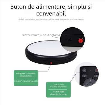 Masă foto / Masă pentru obiecte statice 4545ALF — ABS+PC, încărcătură maximă 100 kg, greutate 3,6 kg, pentru fotografierea produselor