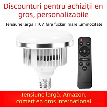 Lumină pentru fotografie digitală pentru streaming live, LED-uri de înaltă putere 2835, reglabilă în intensitate, 3000K-6500K, bază E27, acoperire de 15-20 m²