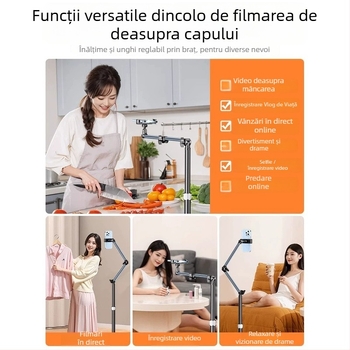 Stativ pentru filmări de sus, construcție metalică; capacitate de încărcare 2–5 kg; diametrele țevilor 28/25/23 mm; 3 secțiuni; greutate 2.8 kg