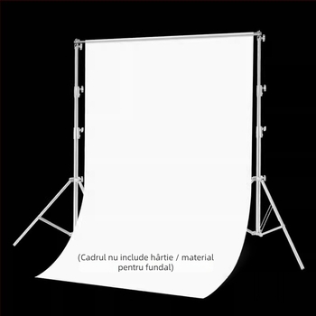 Stativ pentru fundal fotografic din oțel inoxidabil, încărcare 8 kg, 3 secțiuni, diametre ale tuburilor 35/30/25 mm, greutate 7 kg