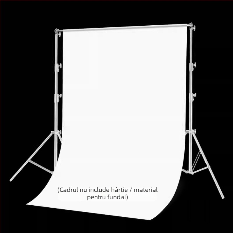 Stativ pentru fundal fotografic din oțel inoxidabil, încărcare 8 kg, 3 secțiuni, diametre ale tuburilor 35/30/25 mm, greutate 7 kg