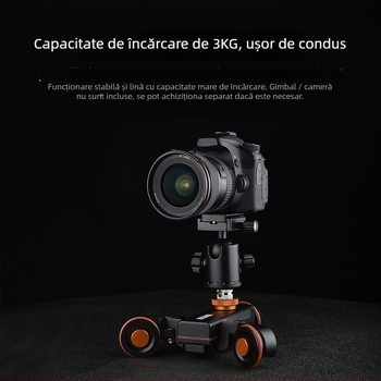 Șină electrică pentru DSLR și telefon inteligent cu telecomandă wireless, aliaj de aluminiu, sarcină până la 3 kg, modelul L4X, YELANGU Wolf King, compatibil cu toate camerele DSLR și DV de acasă, filmare pe linie dreaptă și curbată