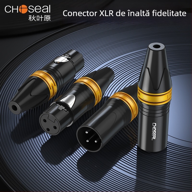 Choseal/Akihabara conector XLR masculin și feminin, trei conductori, semnal audio echilibrat pentru microfon – accesoriu cablu