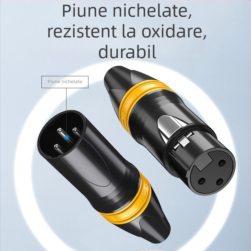 Choseal/Akihabara conector XLR masculin și feminin, trei conductori, semnal audio echilibrat pentru microfon – accesoriu cablu