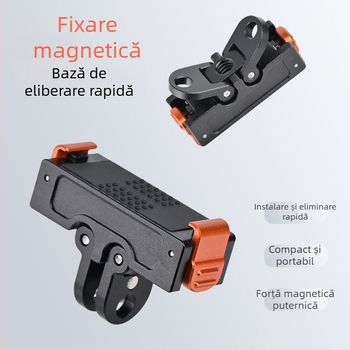 Accesorii pentru cameră: Bază magnetică cu eliberare rapidă din aliaj de aluminiu, pentru DJI Action 6/3/4/5Pro/NANO; Greutate maximă 15 kg; Model KC104
