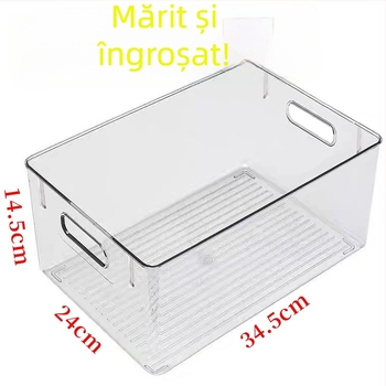 Cutie de depozitare pentru birou PET, 12L, fără capac, pentru living, dormitor și birou