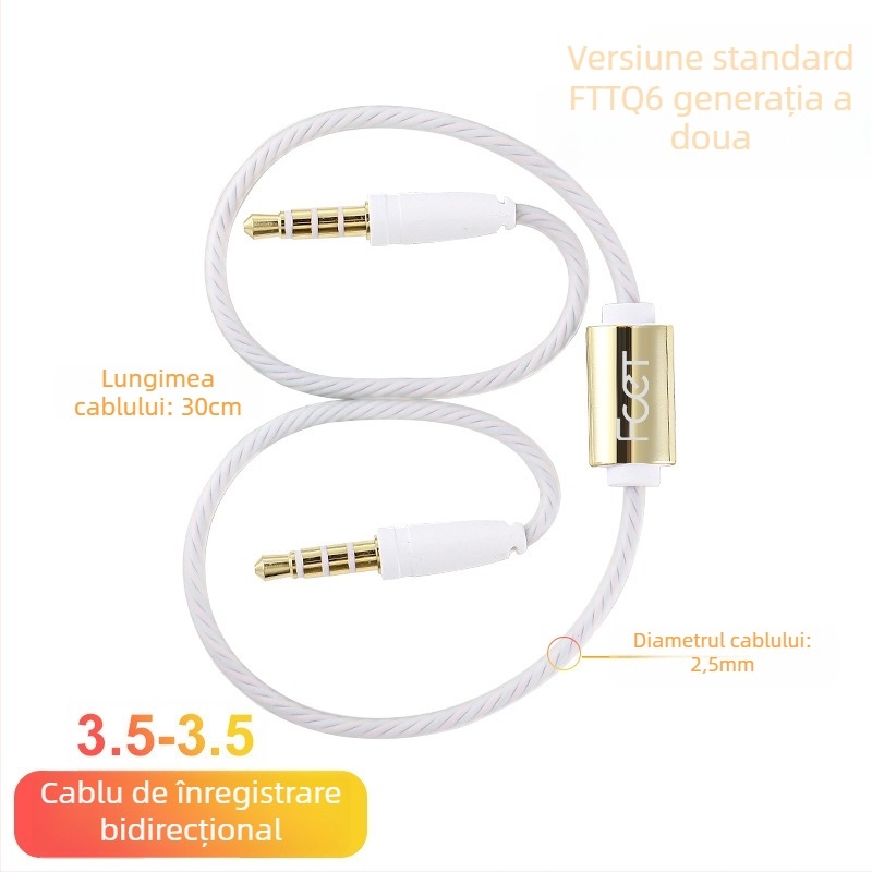 FCET adaptor audio de înregistrare bidirecțional pentru telefon mobil (temperatură de lucru 60; certificare 3C; mufă audio/video)