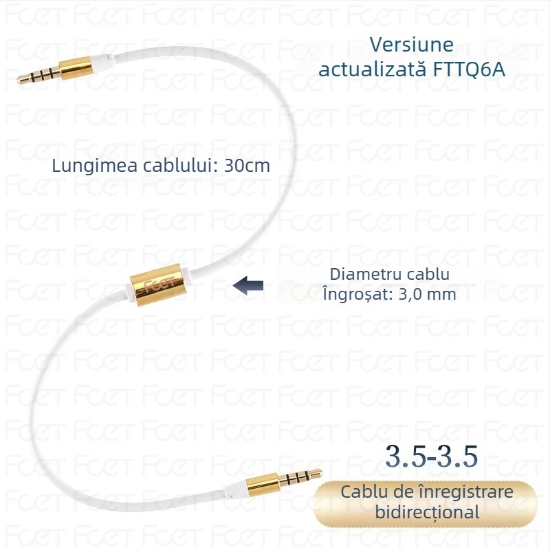 FCET adaptor audio de înregistrare bidirecțional pentru telefon mobil (temperatură de lucru 60; certificare 3C; mufă audio/video)
