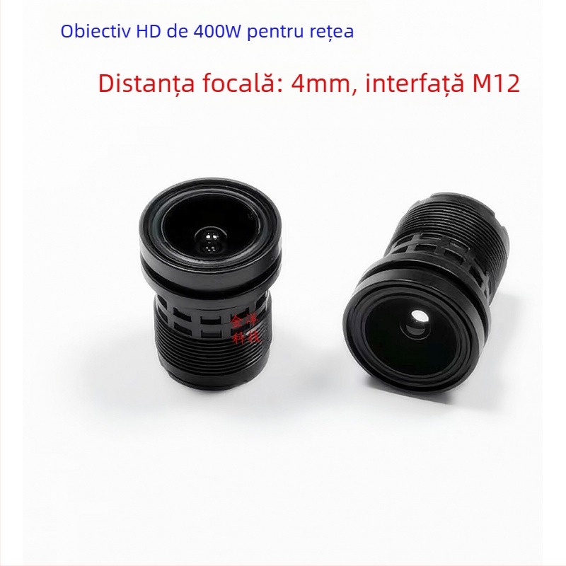 Lentilă industrială pentru camere, distanța focală de 4 mm, infraroșu StarLight, interfață M12
