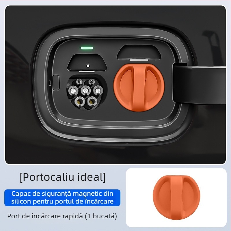 Capac de protecție a portului de încărcare pentru vehicule electrice — silicon, închidere magnetică, rezistent la praf și apă