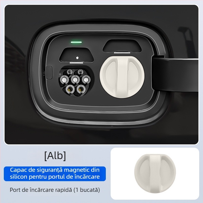Capac de protecție a portului de încărcare pentru vehicule electrice — silicon, închidere magnetică, rezistent la praf și apă