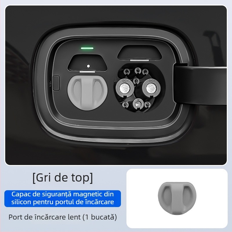 Capac de protecție a portului de încărcare pentru vehicule electrice — silicon, închidere magnetică, rezistent la praf și apă