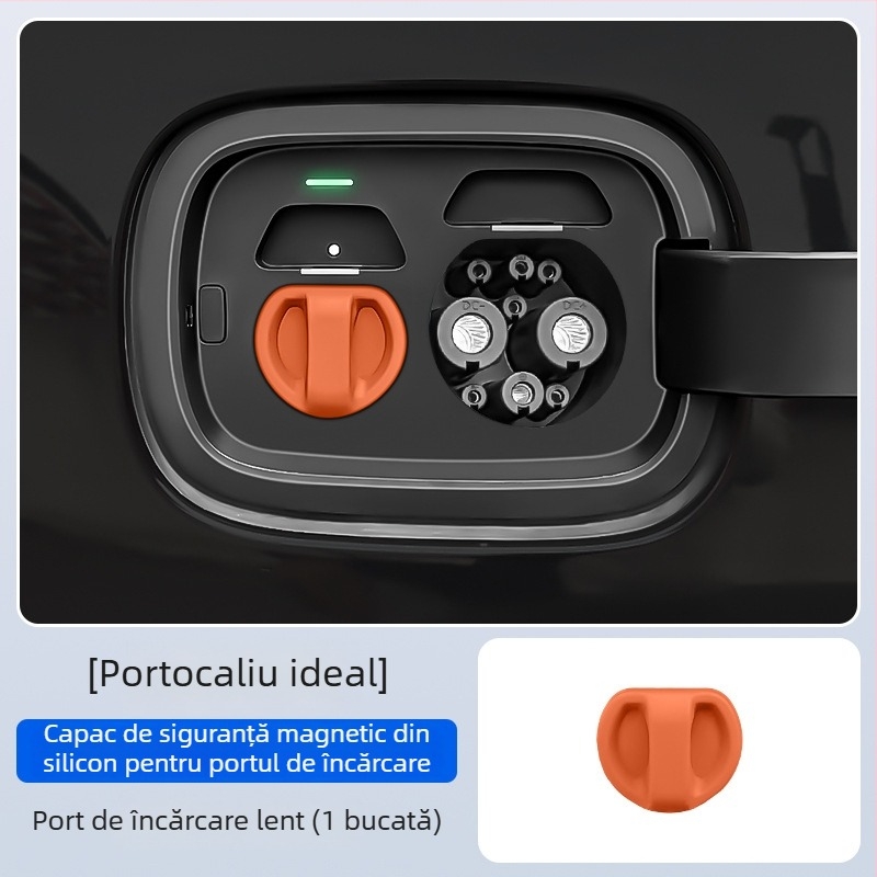 Capac de protecție a portului de încărcare pentru vehicule electrice — silicon, închidere magnetică, rezistent la praf și apă