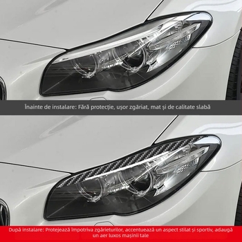 BMW fibră de carbon decor interior – autocolant decorativ pentru faruri, sprâncene și pleoape, personalizabil