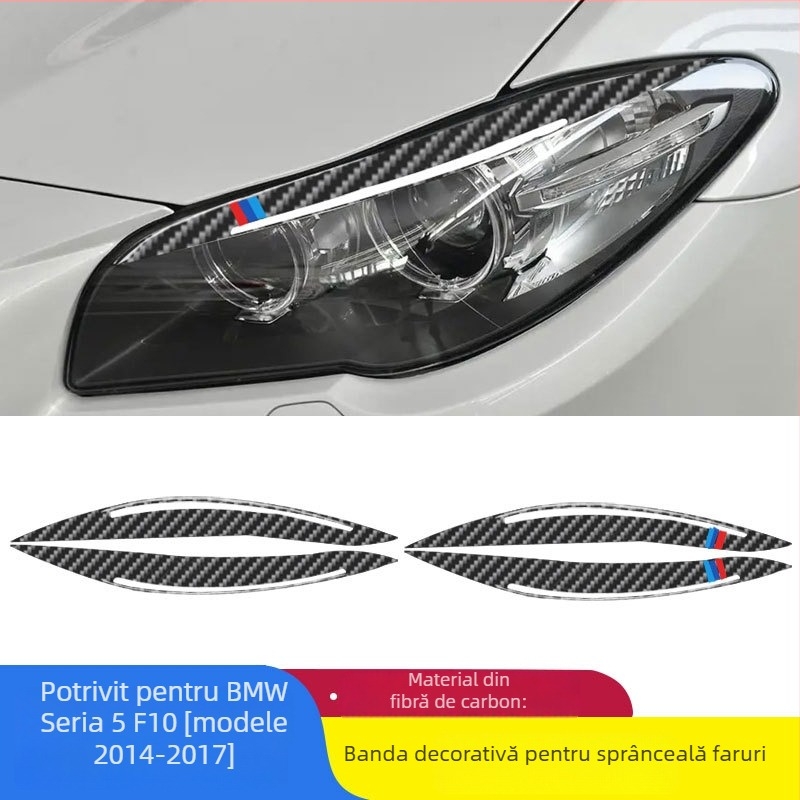 BMW fibră de carbon decor interior – autocolant decorativ pentru faruri, sprâncene și pleoape, personalizabil