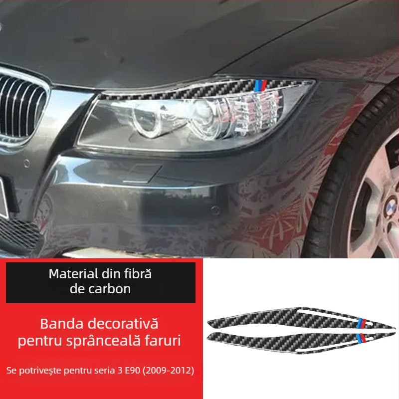 BMW fibră de carbon decor interior – autocolant decorativ pentru faruri, sprâncene și pleoape, personalizabil