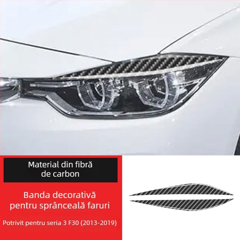 BMW fibră de carbon decor interior – autocolant decorativ pentru faruri, sprâncene și pleoape, personalizabil