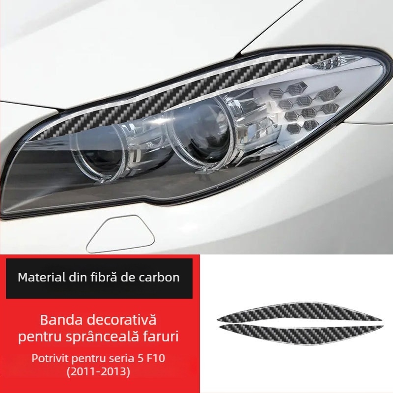 BMW fibră de carbon decor interior – autocolant decorativ pentru faruri, sprâncene și pleoape, personalizabil