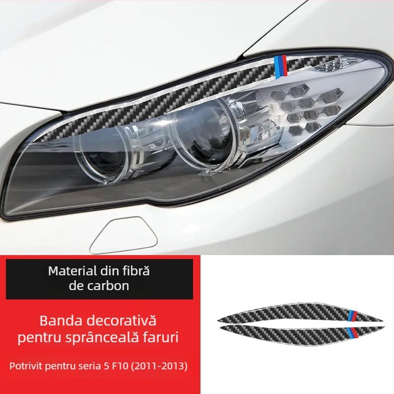 BMW fibră de carbon decor interior – autocolant decorativ pentru faruri, sprâncene și pleoape, personalizabil