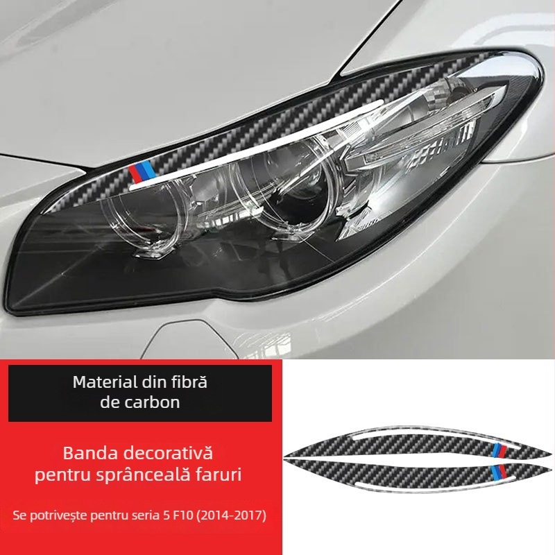 BMW fibră de carbon decor interior – autocolant decorativ pentru faruri, sprâncene și pleoape, personalizabil