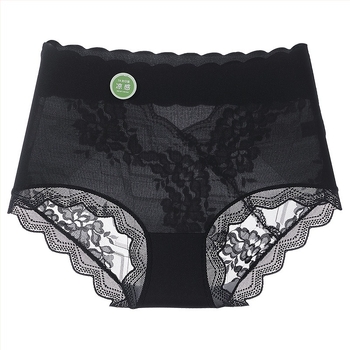 Lenjerie intimă Ice Silk pentru femei, talie înaltă, material principal Nylon, căptușeală în zona genitală din bumbac, antibacterian, respirabil, uscare rapidă