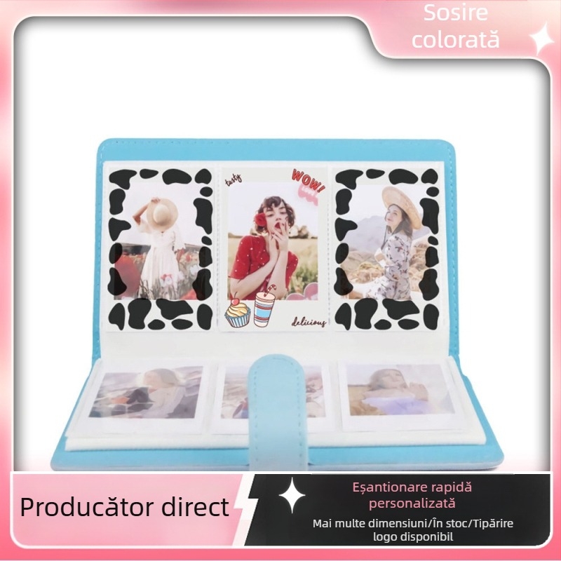 Set autoadezive Polaroid DIY — model cu pattern vacă desert; PVC; autocolante creative; desene personalizate; compatibil cu Polaroid, fotografii, albume foto, huse de protecție, genți pentru cameră