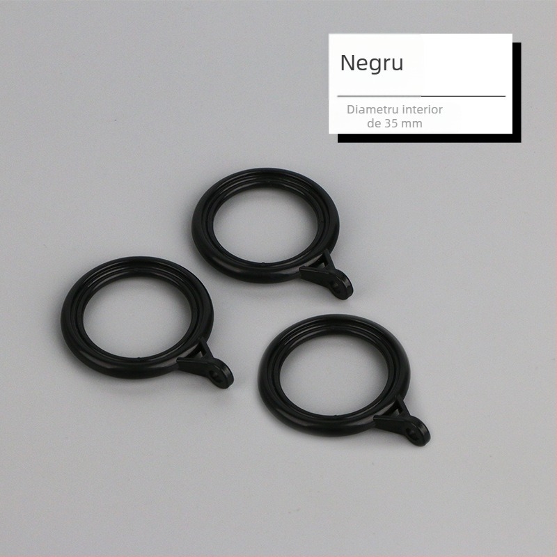 Inel pentru perdea – plastic, design modern minimalist, accesorii pentru bara de perdele (Material: plastic; Categorie: inel pentru perdea; Stil: modern minimalist; Personalizare: Nu)