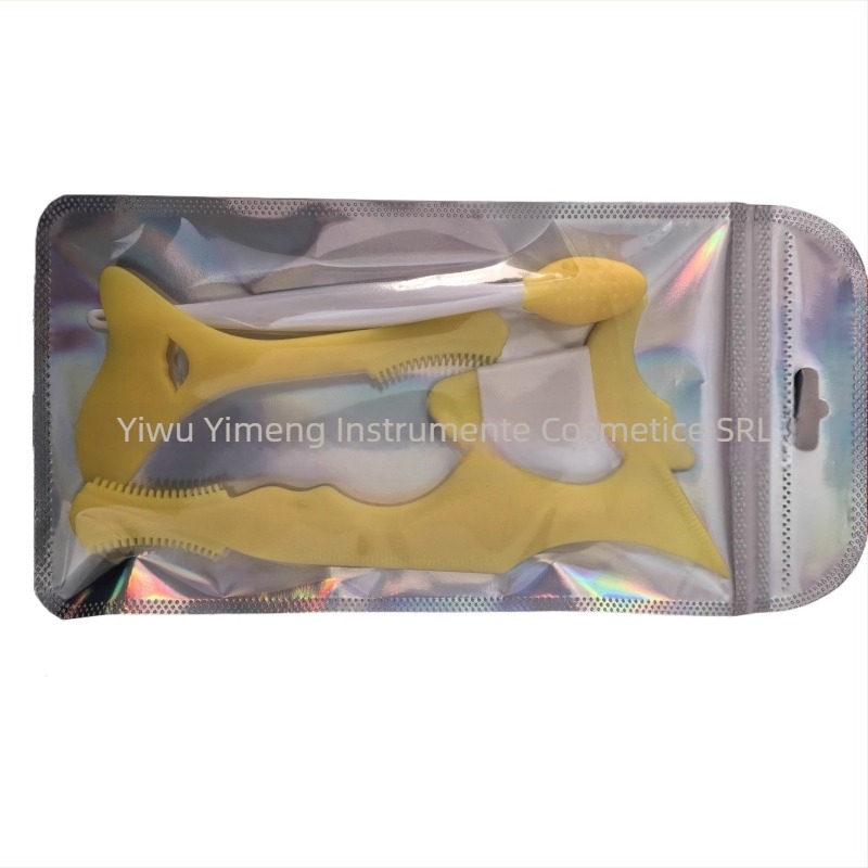 Ming Kou ghid siliconic pentru machiajul ochilor – set pentru aplicarea blush-ului, eyeliner-ului, sprâncenelor și rujului (durată de viață 3 ani)