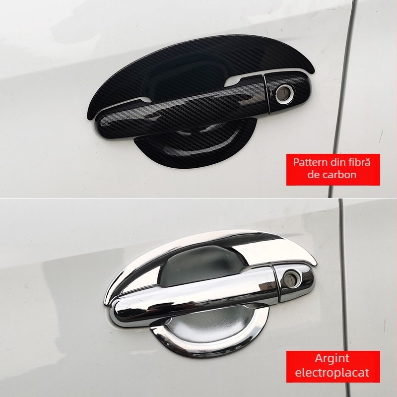 Mâner exterior ușă Vios FS (door bowl) – ABS electroplate, textură cu model fibră de carbon, Cod produs: Vios Door Bowl, Brand: Just Right