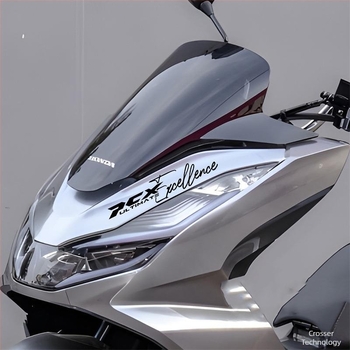 Folie decorativă pentru caroseria Honda PCX – model PCX, material etichetă autoadezivă, montaj cu adeziv (PCX, Etichetă, Adeziv)