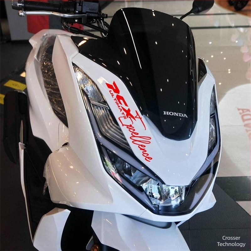 Folie decorativă pentru caroseria Honda PCX – model PCX, material etichetă autoadezivă, montaj cu adeziv (PCX, Etichetă, Adeziv)
