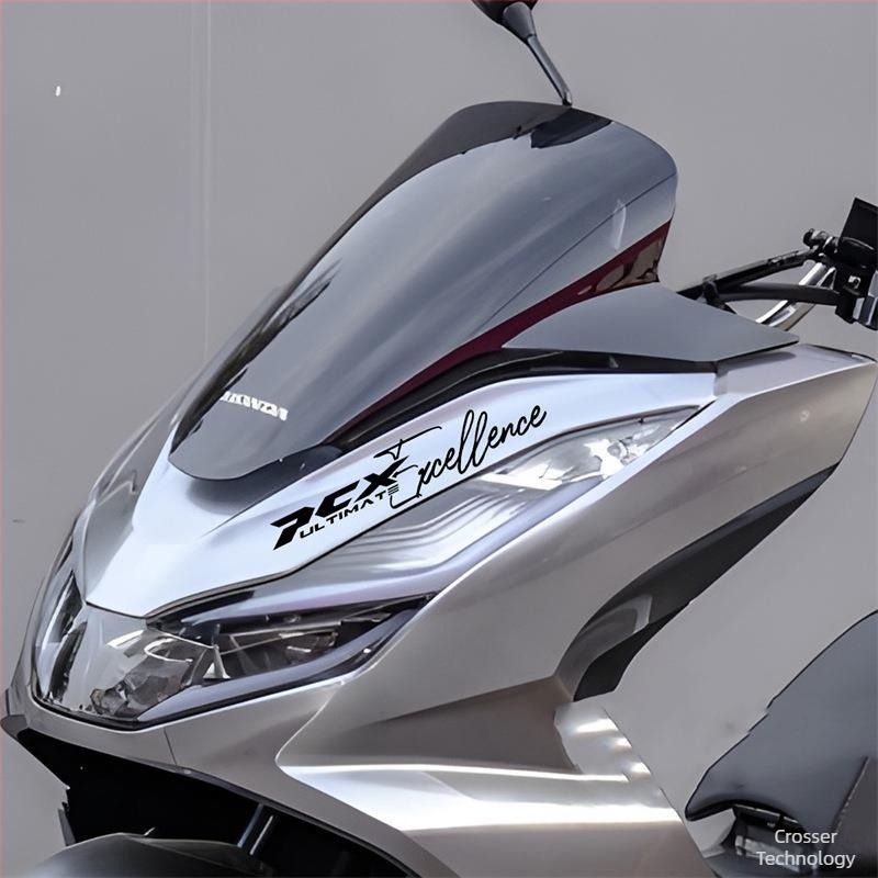 Folie decorativă pentru caroseria Honda PCX – model PCX, material etichetă autoadezivă, montaj cu adeziv (PCX, Etichetă, Adeziv)