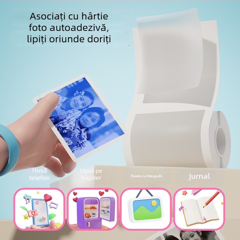 K27 Cameră pentru copii cu imprimare, ecran IPS de 2.0 inch, senzor 26MP, card TF, corp ABS+PC, funcție de imprimare