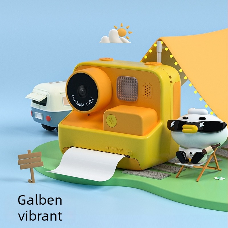 K27 Cameră pentru copii cu imprimare, ecran IPS de 2.0 inch, senzor 26MP, card TF, corp ABS+PC, funcție de imprimare