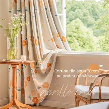 Perdele de dormitor cu cârlig, stil pastoral, poliester, 70-90% umbrire, Sunny Day, Primăvara 2026