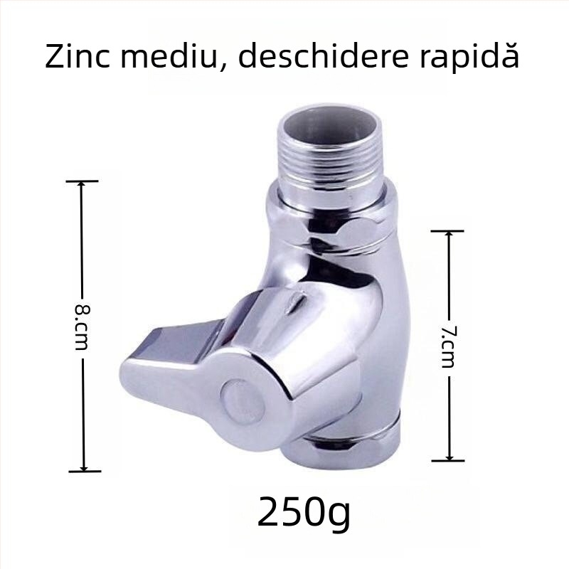 Valvă de spălare a toaletei cu deschidere rapidă pentru toaletă squat, ieșire de 1 inch, 15 s de spălare, cupru, fără electricitate